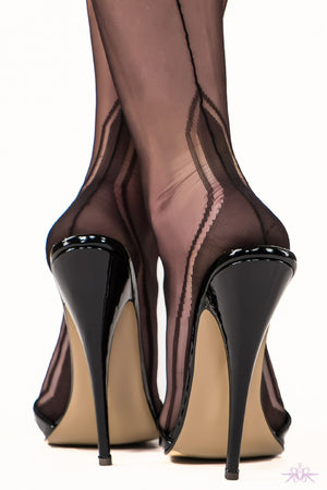 Gio Manhattan Heel Fully Fashioned Stockings - Mayfair Stockings