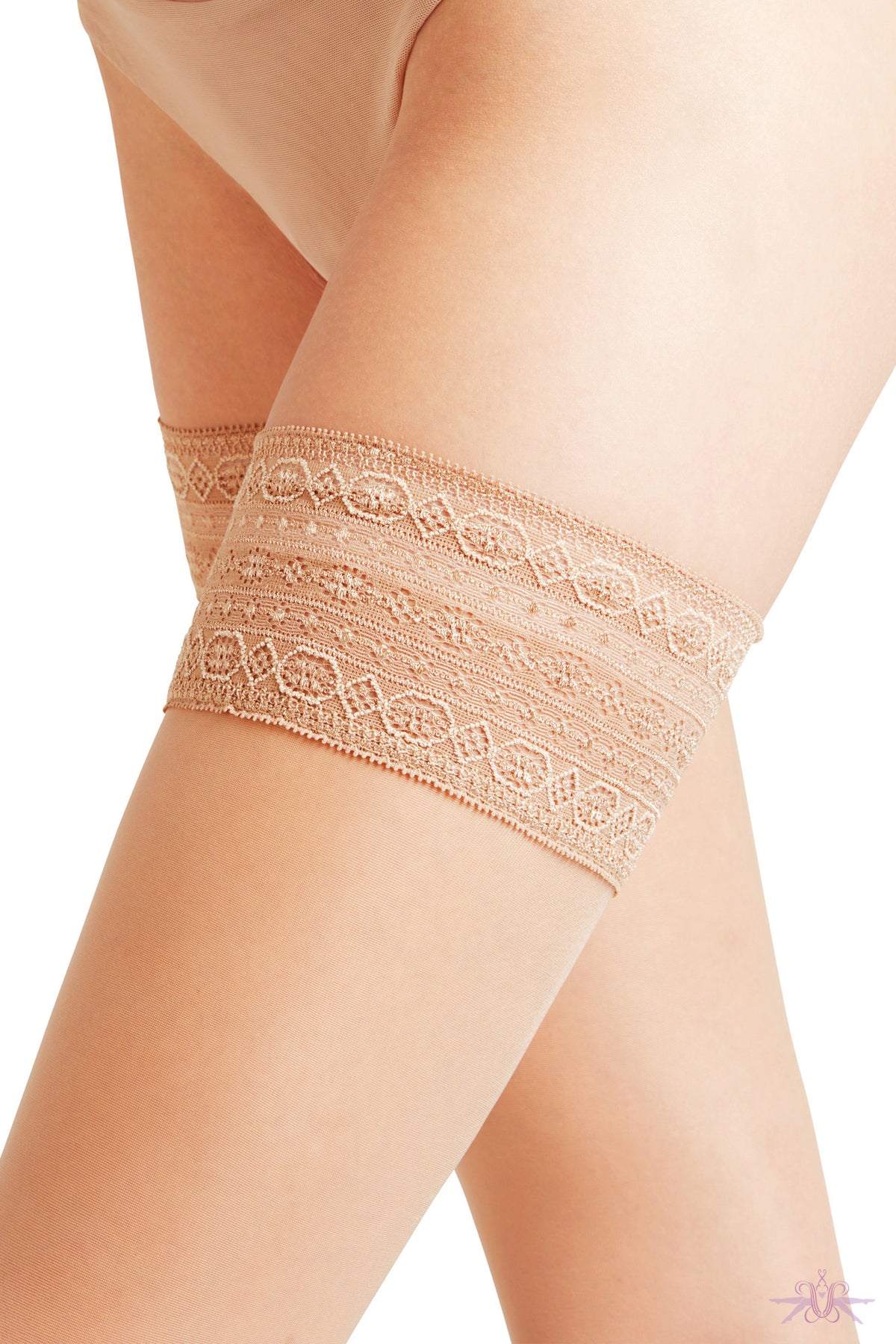 Falke New Seidenglatt 15 (Narrow top) Hold Ups - Mayfair Stockings