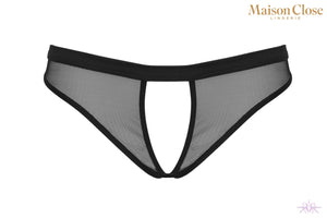 Maison Close Pure Tentation Black Open Panty - Mayfair Stockings