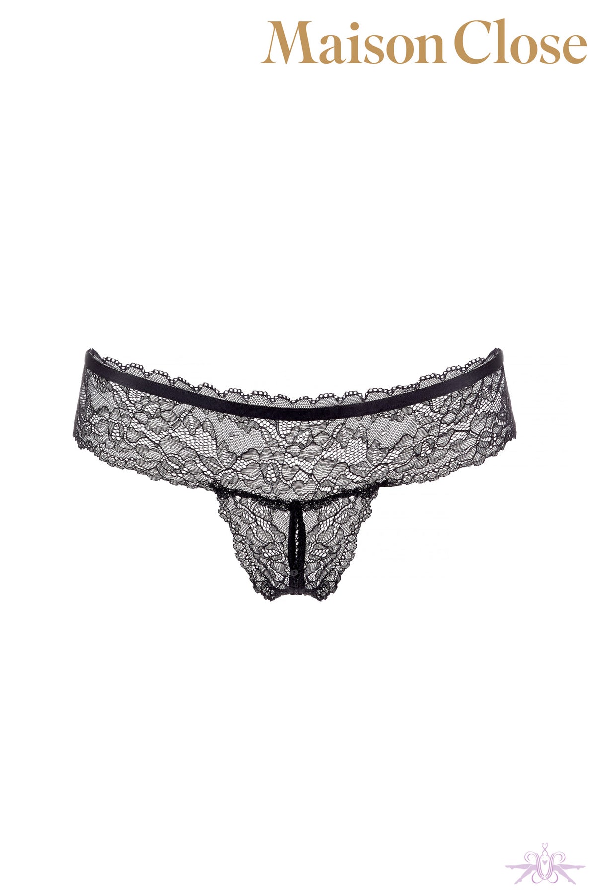 Maison Close Le Petit Secret Dentelle Openable String Tanga - Mayfair Stockings