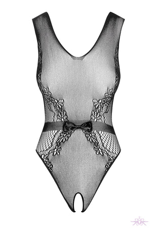 Obsessive Belted Fishnet Bodysuit - Mayfair Stockings