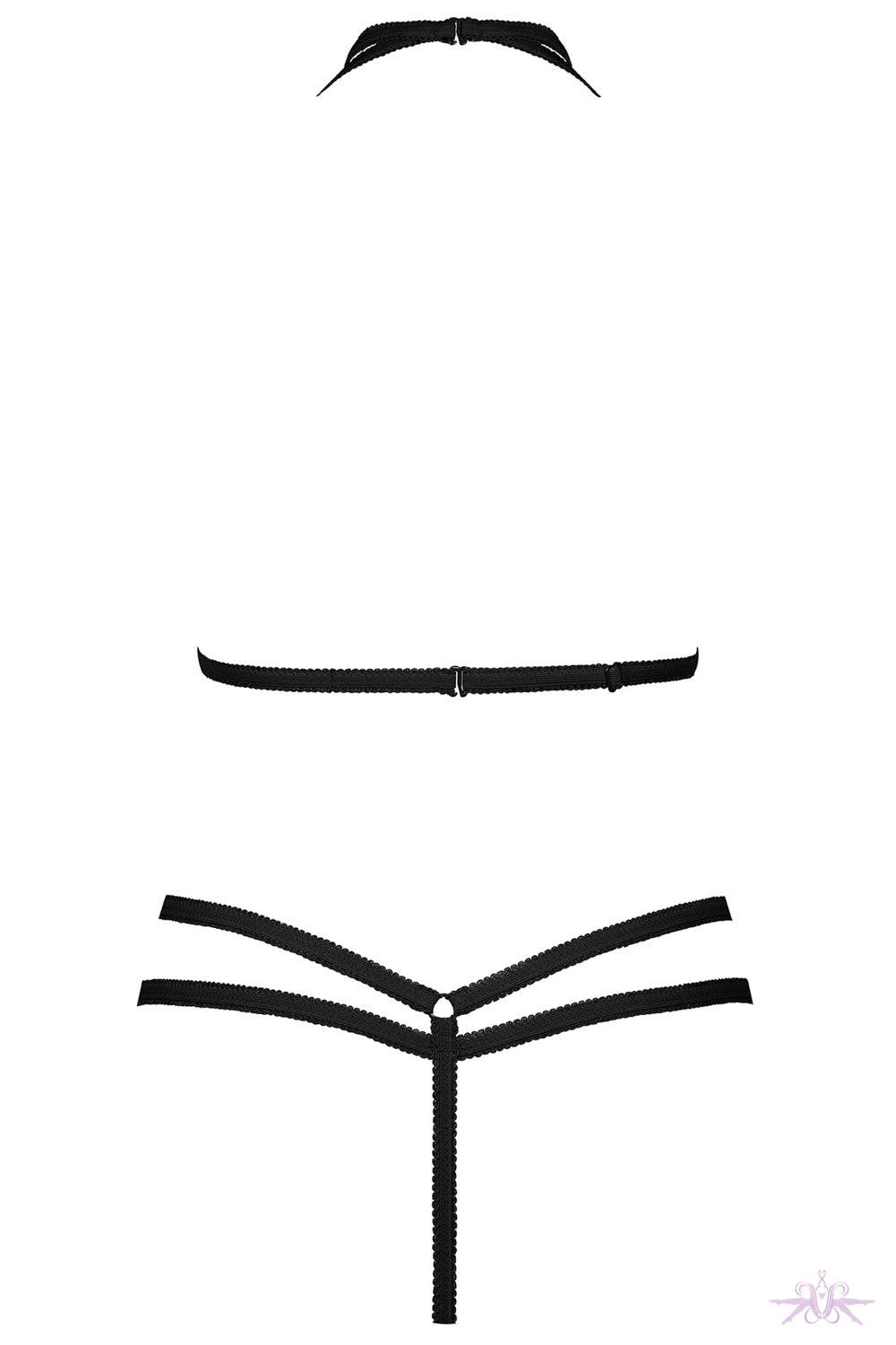 Maison Close Le Petit Secret Black Harness with Thong - Mayfair Stockings