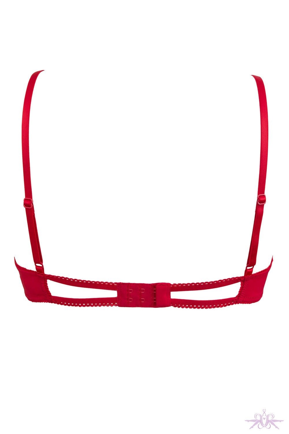 Maison Close Le Petit Secret Red Cupless Bra with Bow - Mayfair Stockings