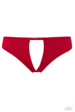 Maison Close Le Petit Secret Red Open Panty - Mayfair Stockings