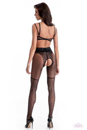 Amour Lolita Crotchless Black Tights