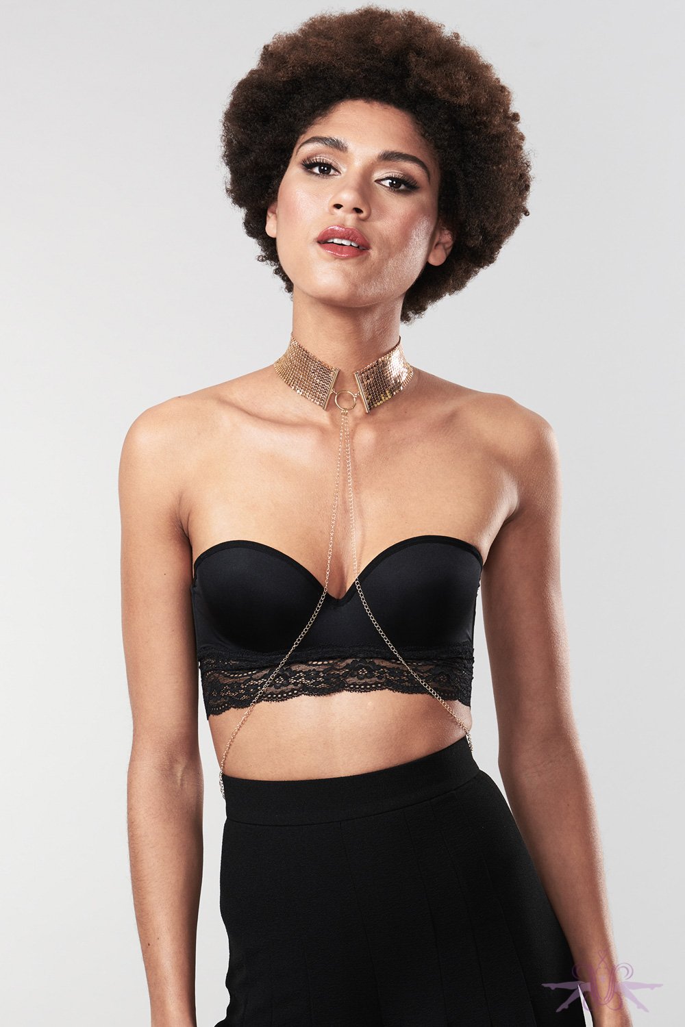 Bijoux Indiscrets Desir Metallique Mesh Collar Gold