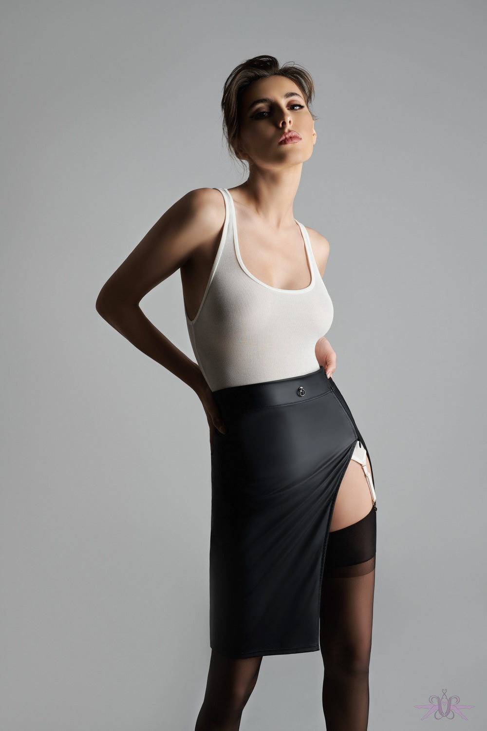 Maison Close Black Stockings with Black Seam - Mayfair Stockings