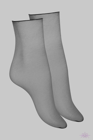 Maison Close Sheer Cut and Curled Socks