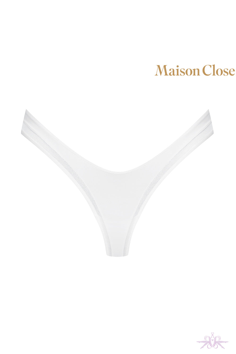 Maison Close Pure Tentation White High Thong