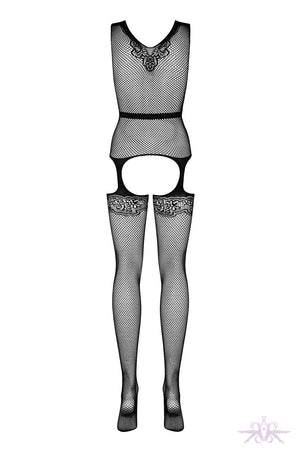 Obsessive Faux Suspender Belted Fishnet Bodystocking - Mayfair Stockings