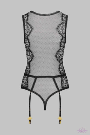 Maison Close Inspiration Divine Thong Body with Suspenders