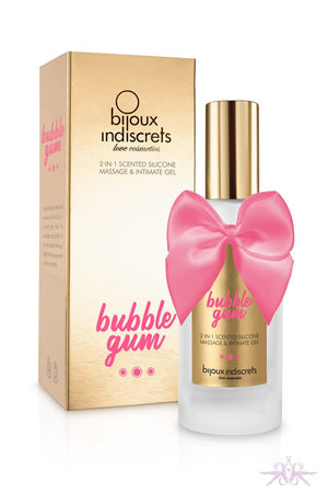 Bijoux Indiscrets Bubblegum 2 in 1 Scented Silicone Massage and Intimate Gel