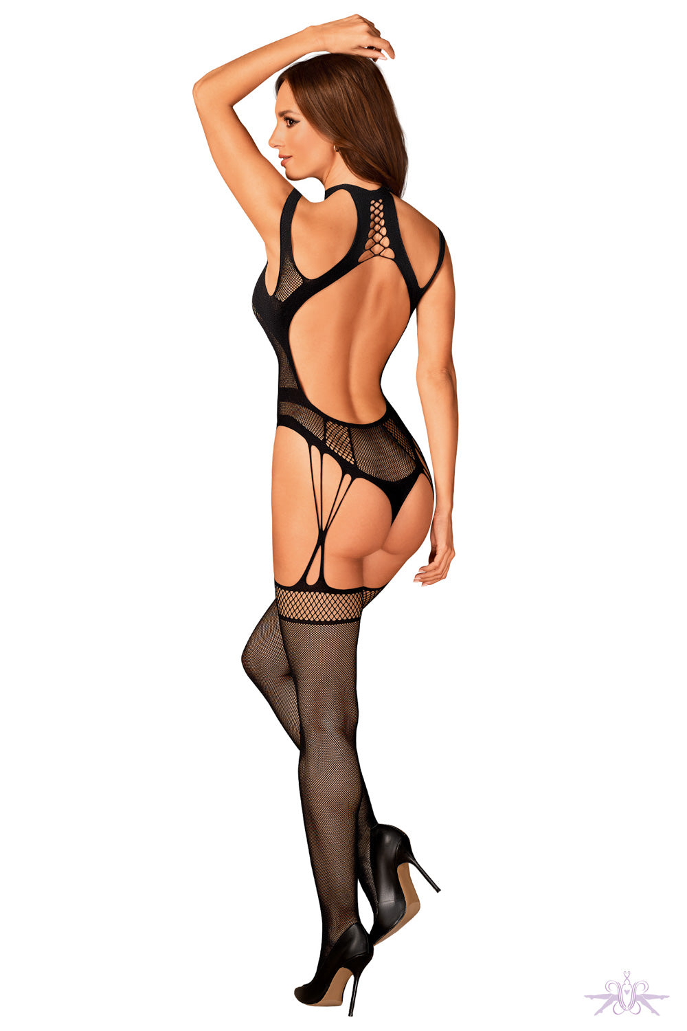 Obsessive Cut-Out Design Fishnet Bodystocking