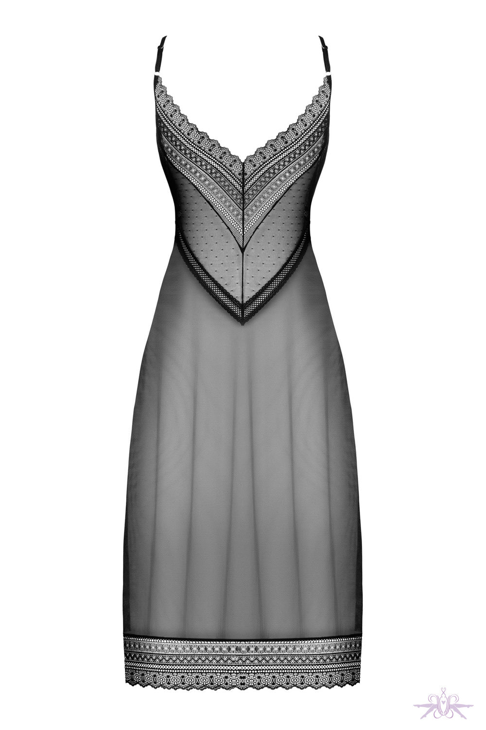 Obsessive Black Estiqua Long Chemise