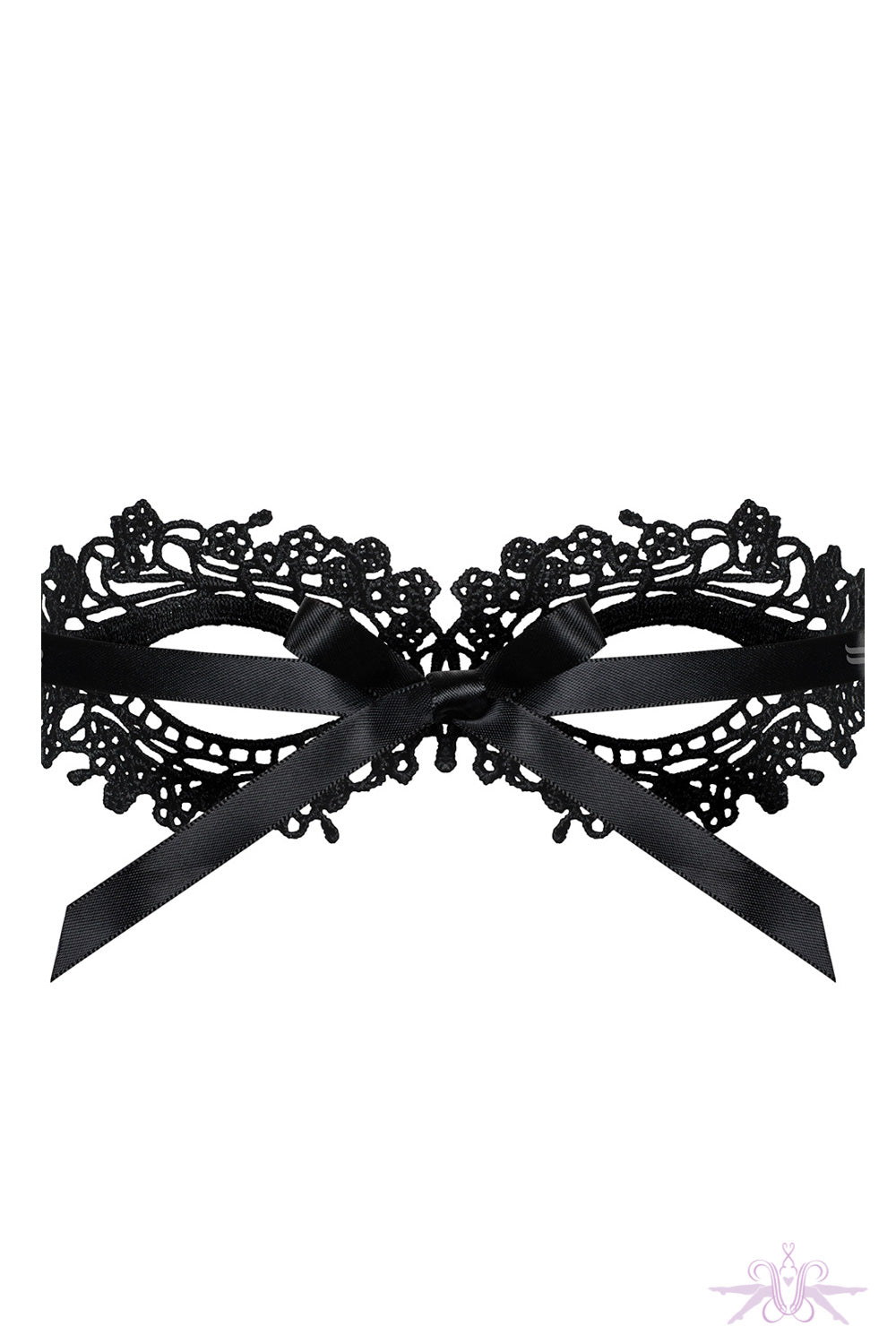 Obsessive Black Guipure Lace Mask - Mayfair Stockings