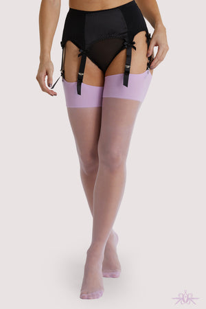 Playful Promises Lilac Seamed Stockings