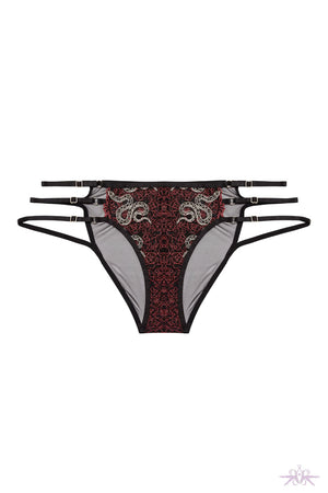 Playful Promises Red Dakota Embroidered Brief