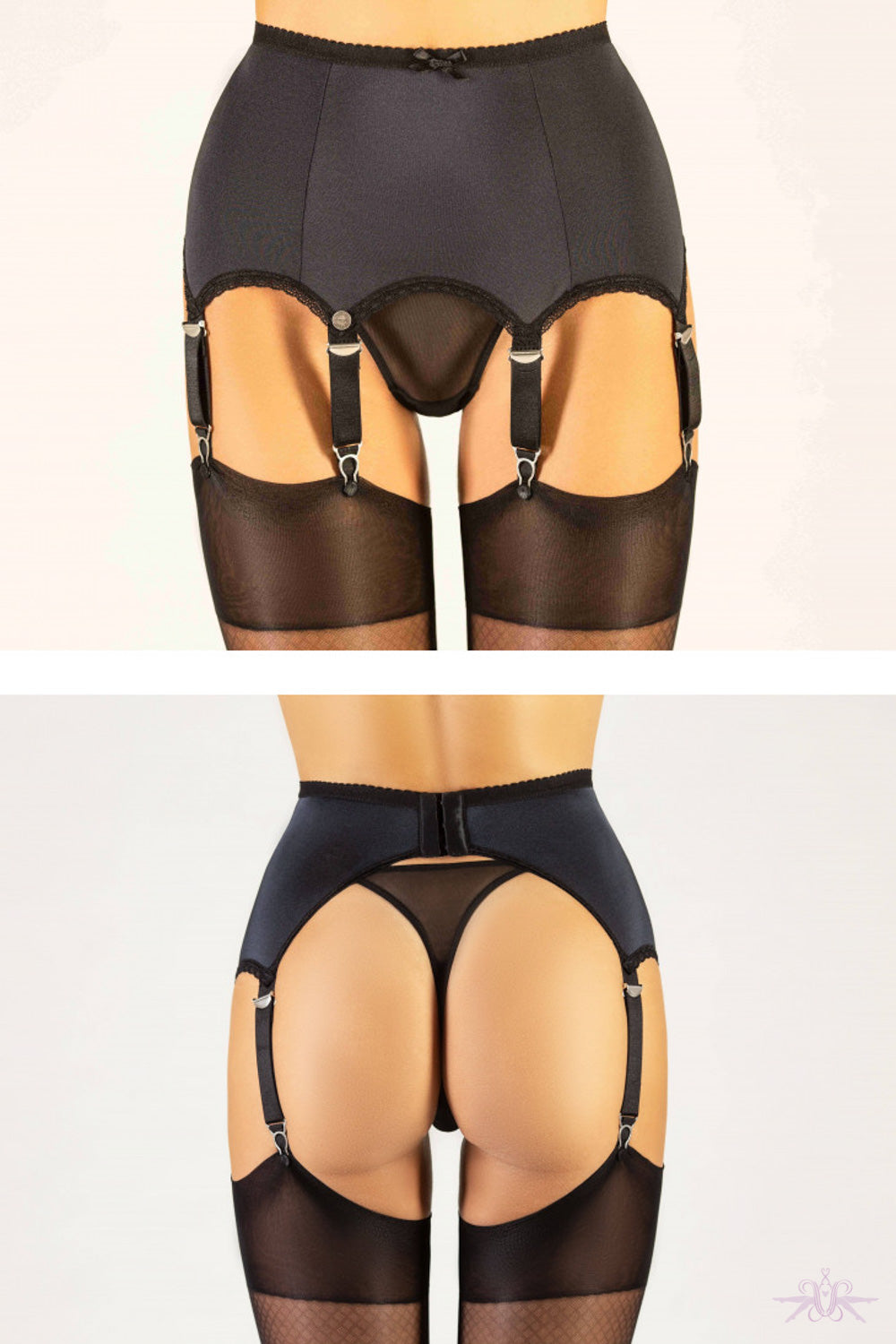 Cervin French Rivoli 6 Strap Suspender Belt - Mayfair Stockings